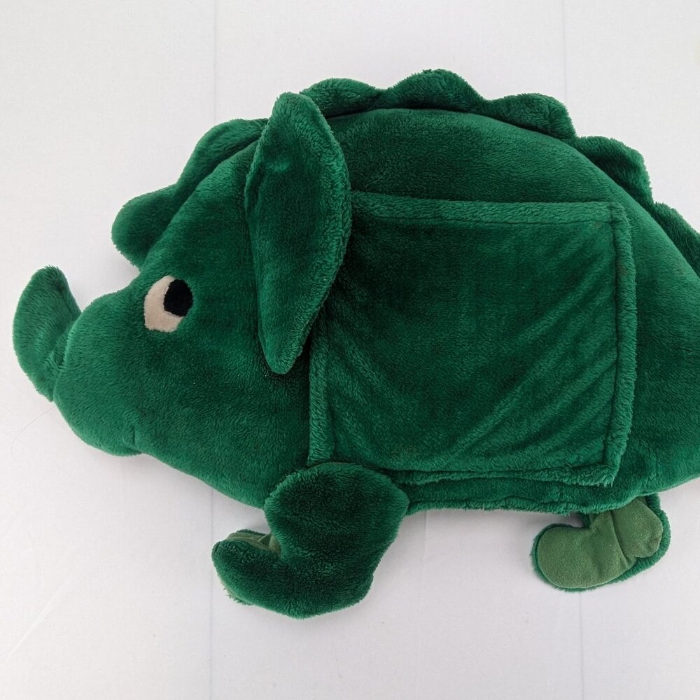 Vintage Floppy Friends Green Dinosaur Plush Side Pocket Pajama Pouch 26" Mervyns